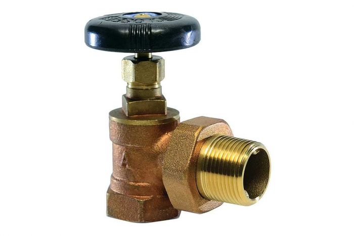 American Valve 45 Radiator Angle Valve 1/2